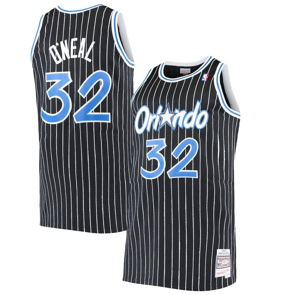 Shaquille O'Neal Orlando Magic Big & Tall Hardwood Classics Jersey Black | Mitchell & Ness Lifestyle