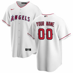Los Angeles Angels Nike Home Replica Custom Jersey - White - Nike Online