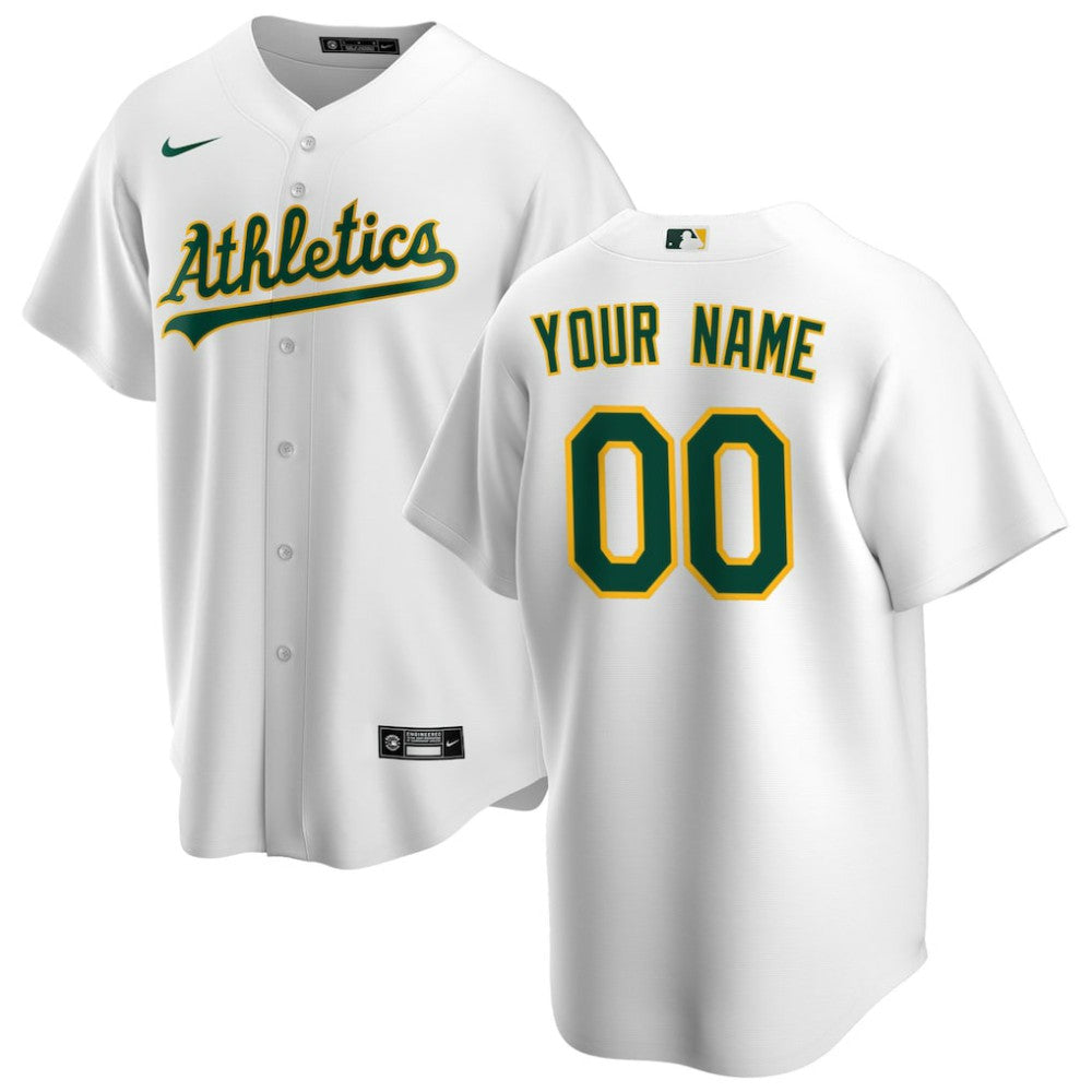 Athletics Nike Home Replica Custom Jersey - White - Nike Discount