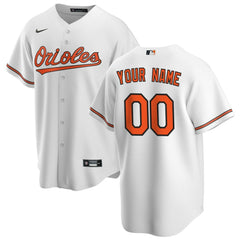 Baltimore Orioles Nike Home Replica Custom Jersey - White - Nike Sale