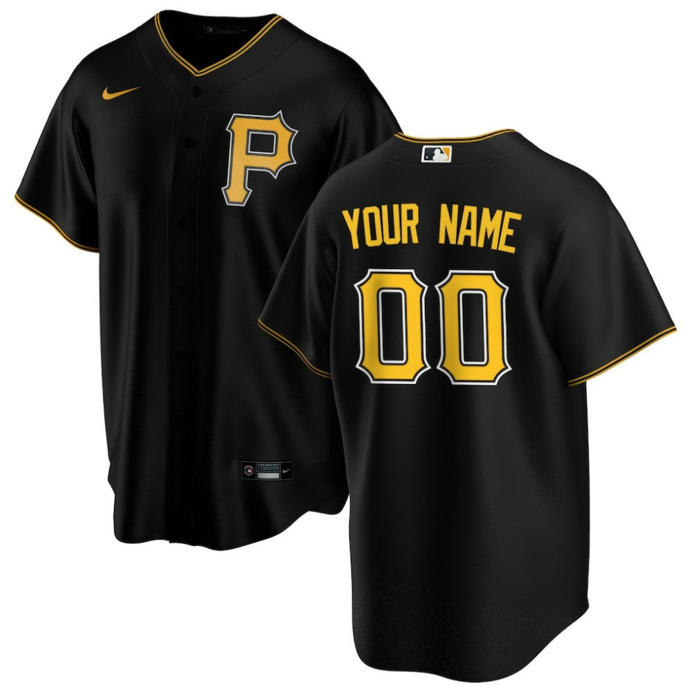 Pittsburgh Pirates Nike Alternate Replica Custom Jersey - Black - Nike Online
