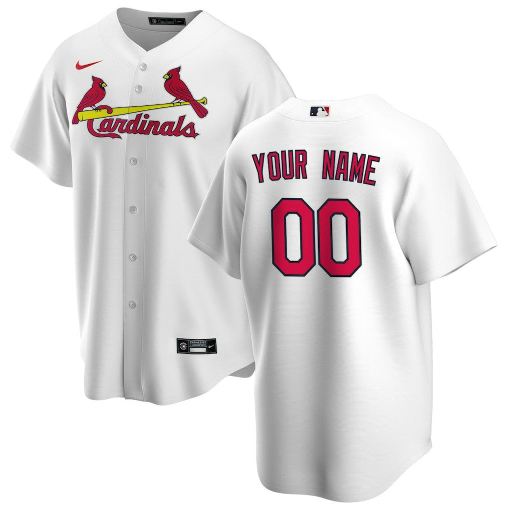 St. Louis Cardinals Nike Home Replica Custom Jersey - White - Nike on Sale