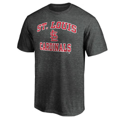 St. Louis Cardinals Fanatics Heart & Soul T-Shirt - Heather Charcoal - Fanatics Discount