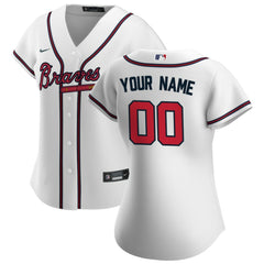 Atlanta Braves Nike Women's Home Replica Custom Jersey - White - Nike Sale