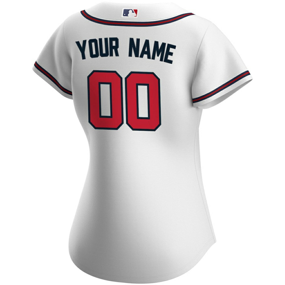 Atlanta Braves Nike Women's Home Replica Custom Jersey - White - Nike Sale