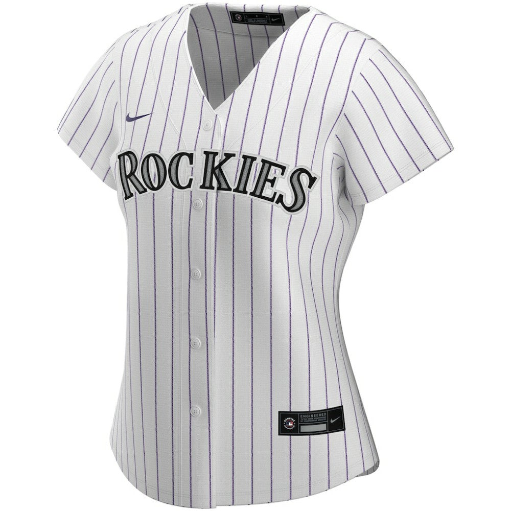 Colorado Rockies Nike Women's Home Replica Custom Jersey - White - Nike Discount