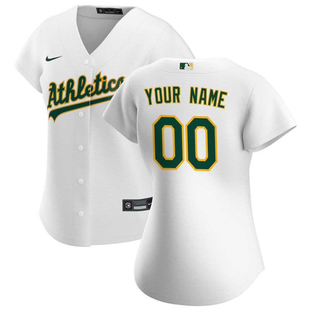 Athletics Nike Women's Home Replica Custom Jersey - White - Nike Online