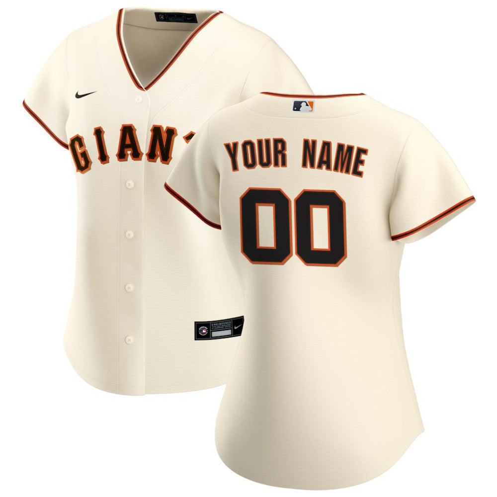 San Francisco Giants Nike Women's Home Replica Custom Jersey - Cream - Nike Discount