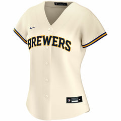 Milwaukee Brewers Nike Women's Home Replica Custom Jersey - Cream - Nike Sale