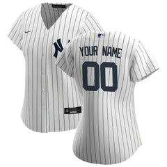 New York Yankees Nike Women's Home Replica Custom Jersey - White - Nike Discount