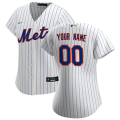 New York Mets Nike Women's Home Replica Custom Jersey - White - Nike Lifestyle