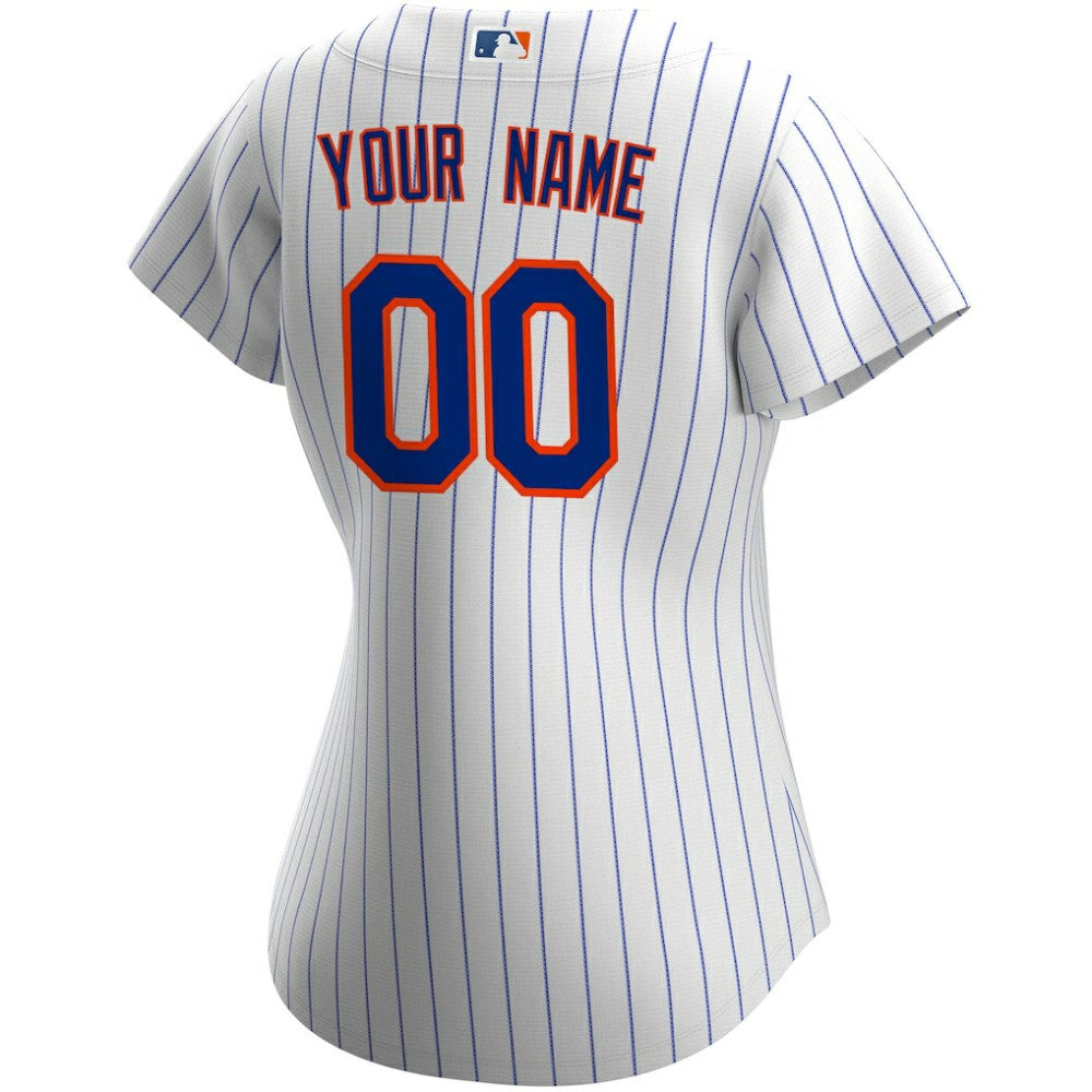 New York Mets Nike Women's Home Replica Custom Jersey - White - Nike Lifestyle