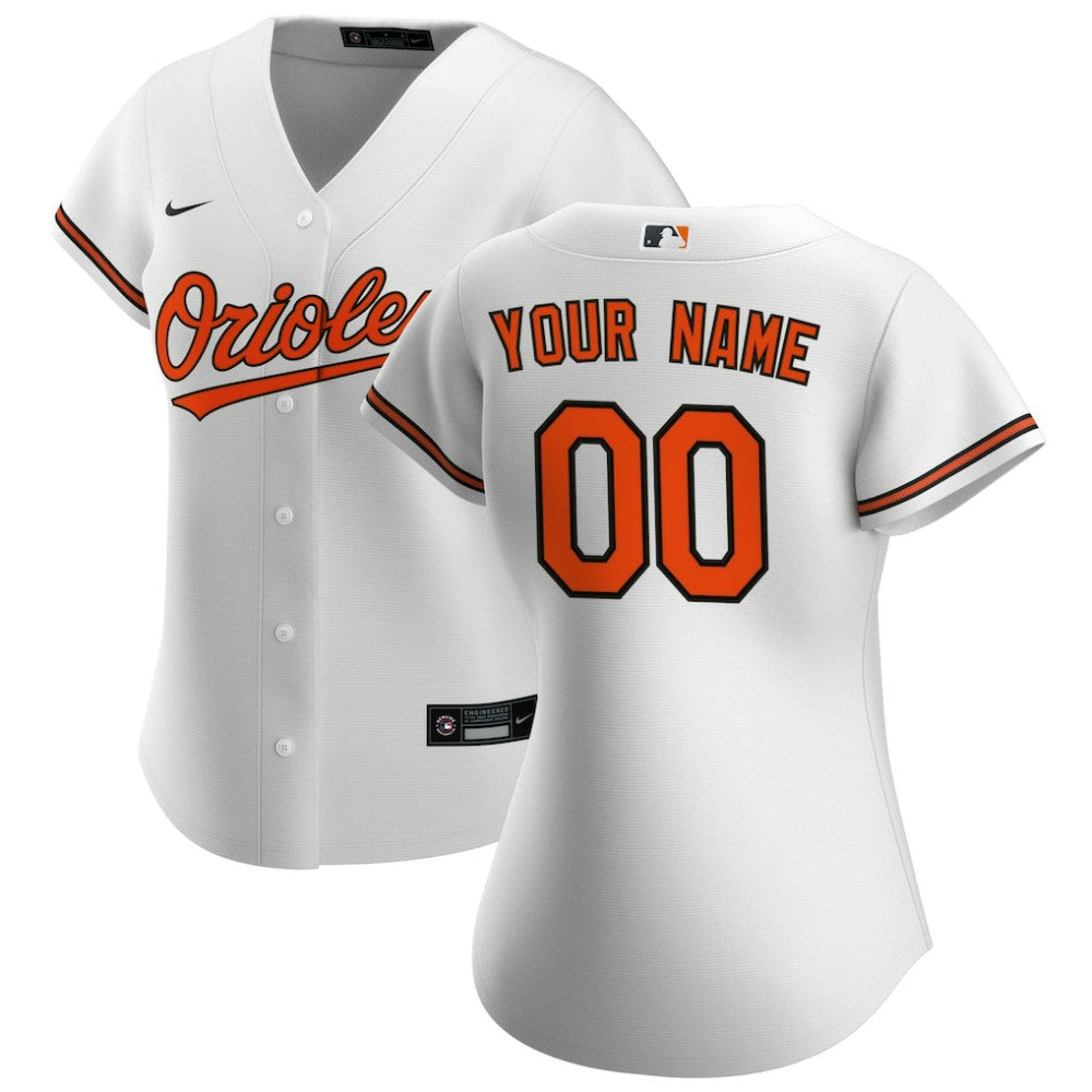 Baltimore Orioles Nike Women's Home Replica Custom Jersey - White - Nike Discount