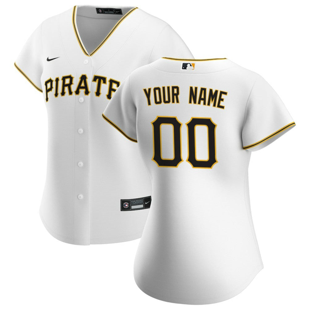 Pittsburgh Pirates Nike Women's Home Replica Custom Jersey - White - Nike Sale