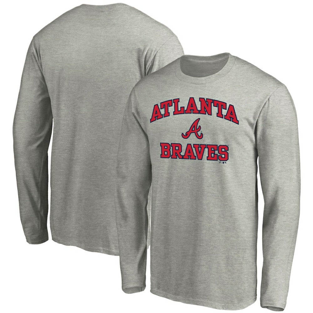 Atlanta Braves Fanatics Heart & Soul Long Sleeve T-Shirt - Gray - Fanatics Discount
