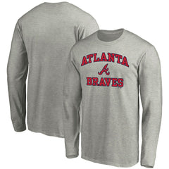 Atlanta Braves Fanatics Heart & Soul Long Sleeve T-Shirt - Gray - Fanatics Discount