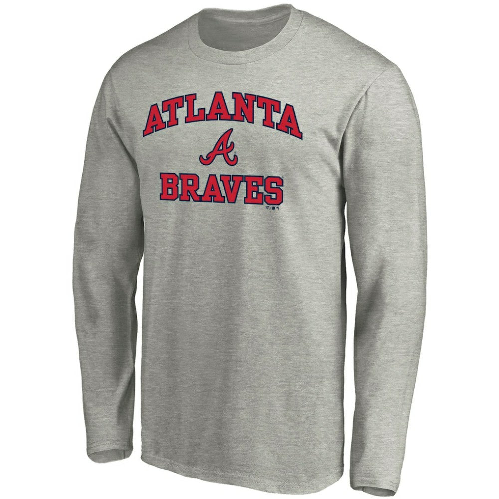 Atlanta Braves Fanatics Heart & Soul Long Sleeve T-Shirt - Gray - Fanatics Discount