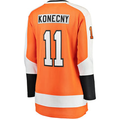 Travis Konecny Philadelphia Flyers Fanatics Women's Home Breakaway Jersey - Orange - NHL 3815264