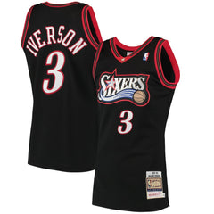 Allen Iverson Philadelphia 76ers 1997/98 Hardwood Classics Authentic Jersey Black | Mitchell & Ness discount