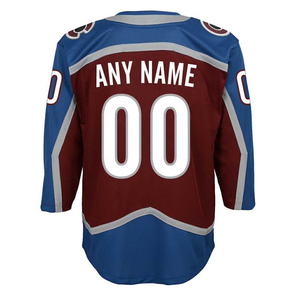 Colorado Avalanche Youth Home Premier Custom Jersey - Burgundy - NHL 3820527
