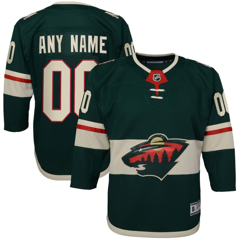Minnesota Wild Youth Home Premier Custom Jersey - Green - NHL 3820534
