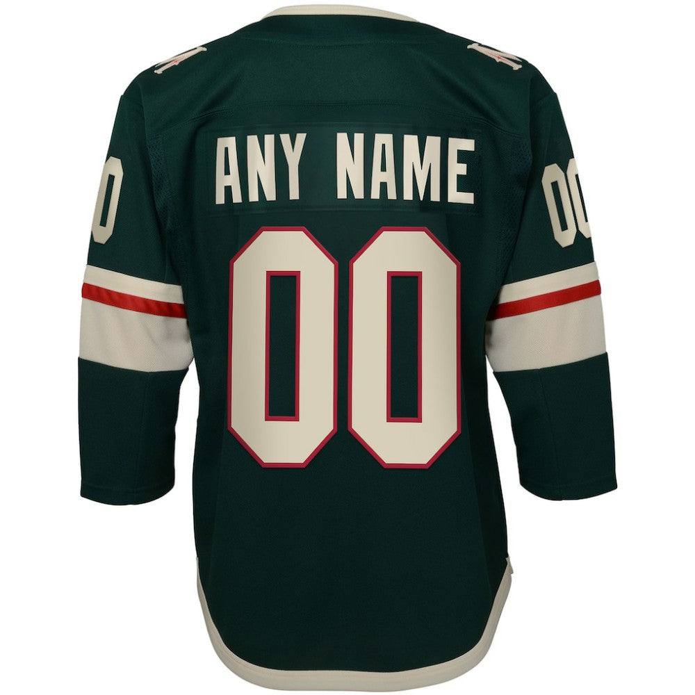 Minnesota Wild Youth Home Premier Custom Jersey - Green - NHL 3820534