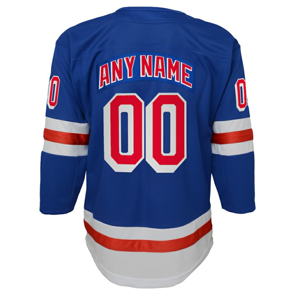 New York Rangers Youth Home Premier Custom Jersey - Blue - NHL 3820539