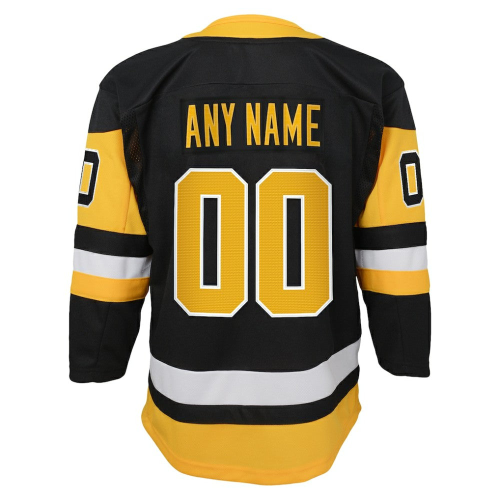 Pittsburgh Penguins Youth Home Premier Custom Jersey - Black - NHL 3820542