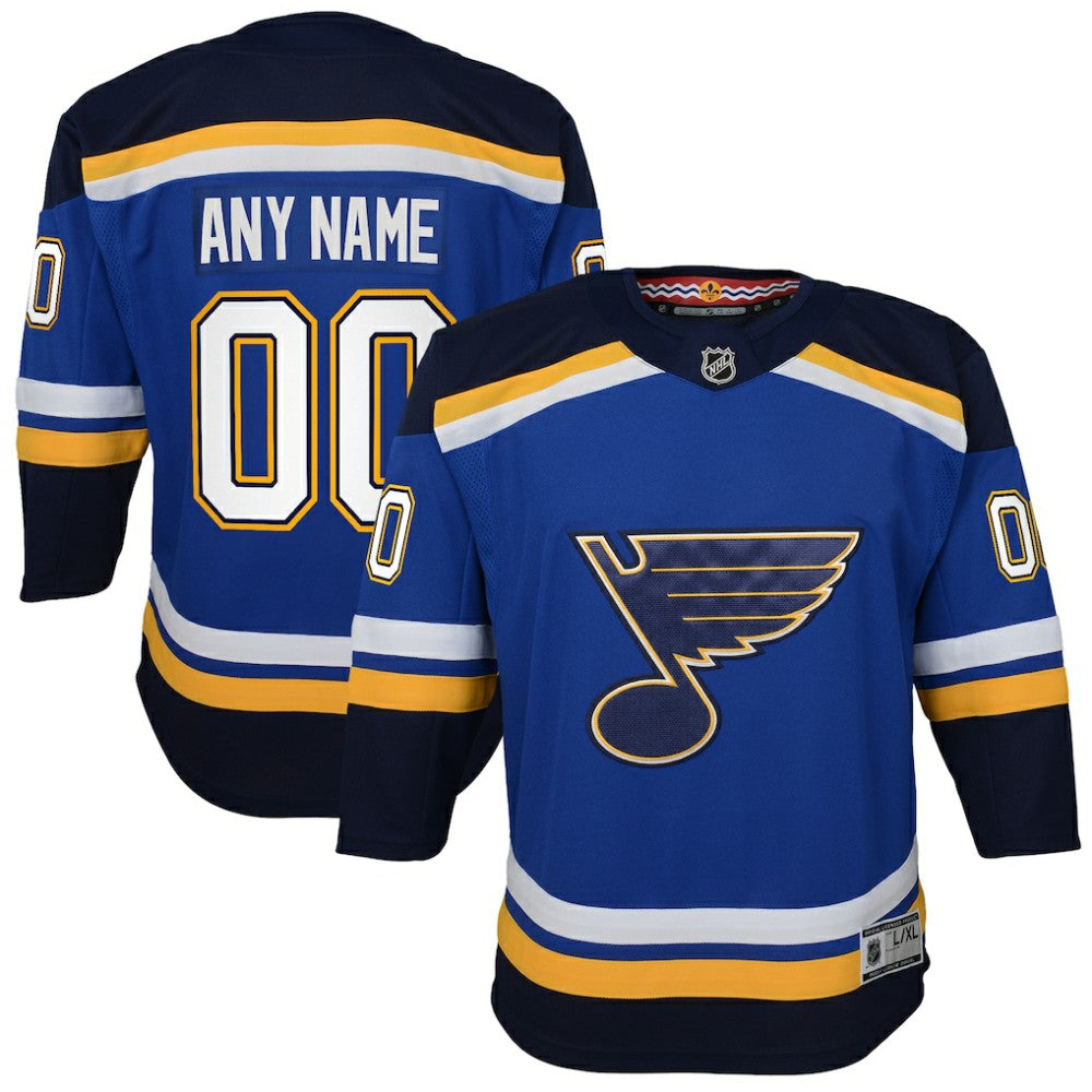 St. Louis Blues Youth Home Premier Custom Jersey - Blue - NHL 3820544