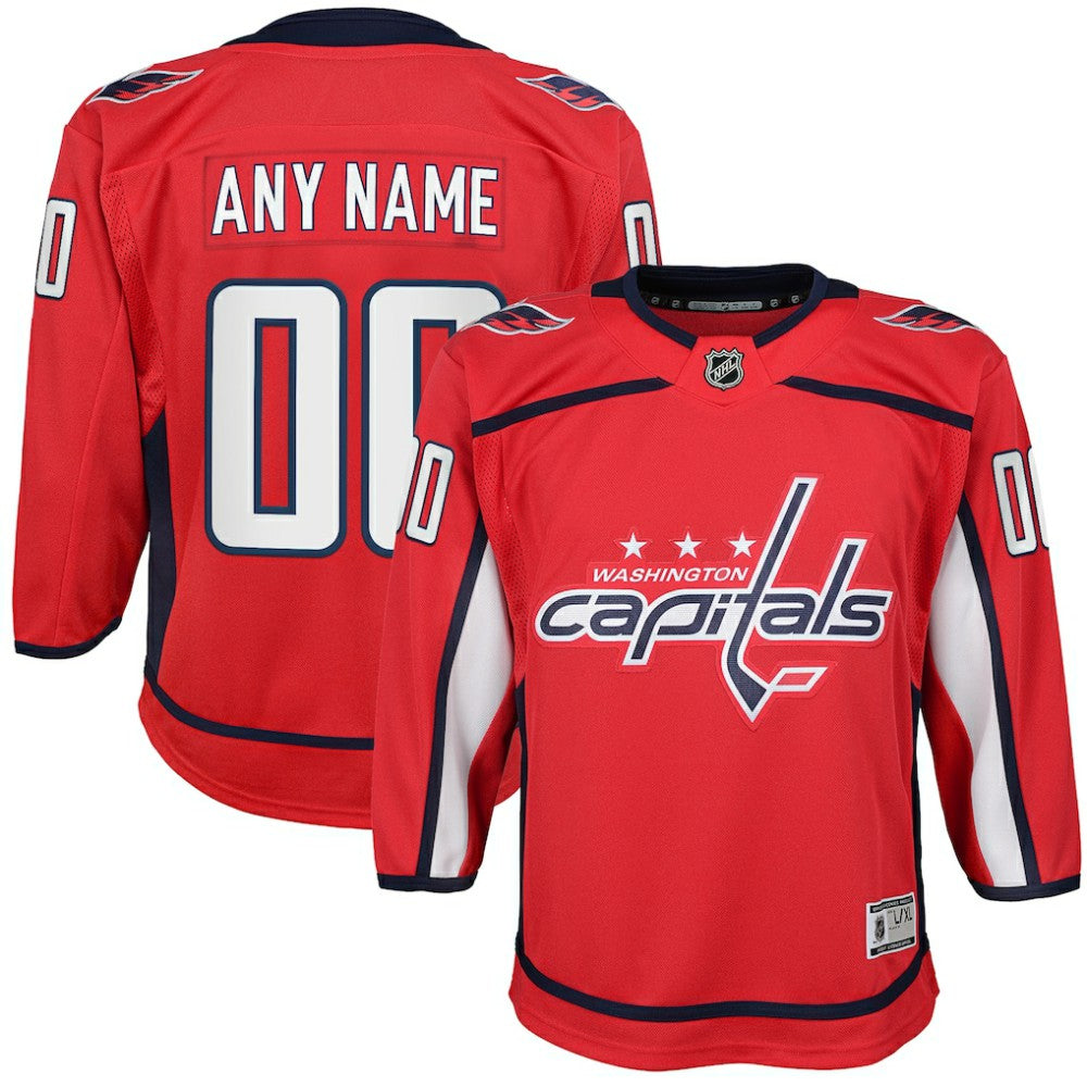 Washington Capitals Youth Home Custom Premier Jersey - Red - NHL 3820548