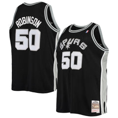 David Robinson San Antonio Spurs 1998/99 Big & Tall Hardwood Classics Swingman Jersey Black | Mitchell & Ness US