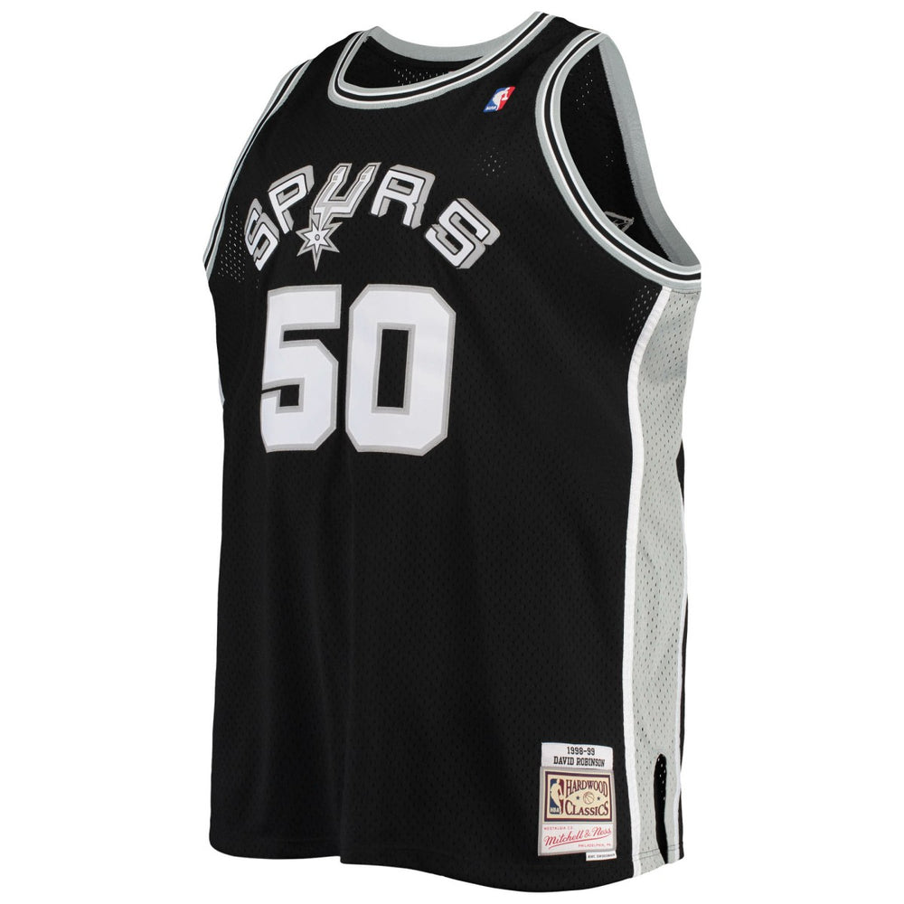 David Robinson San Antonio Spurs 1998/99 Big & Tall Hardwood Classics Swingman Jersey Black | Mitchell & Ness US