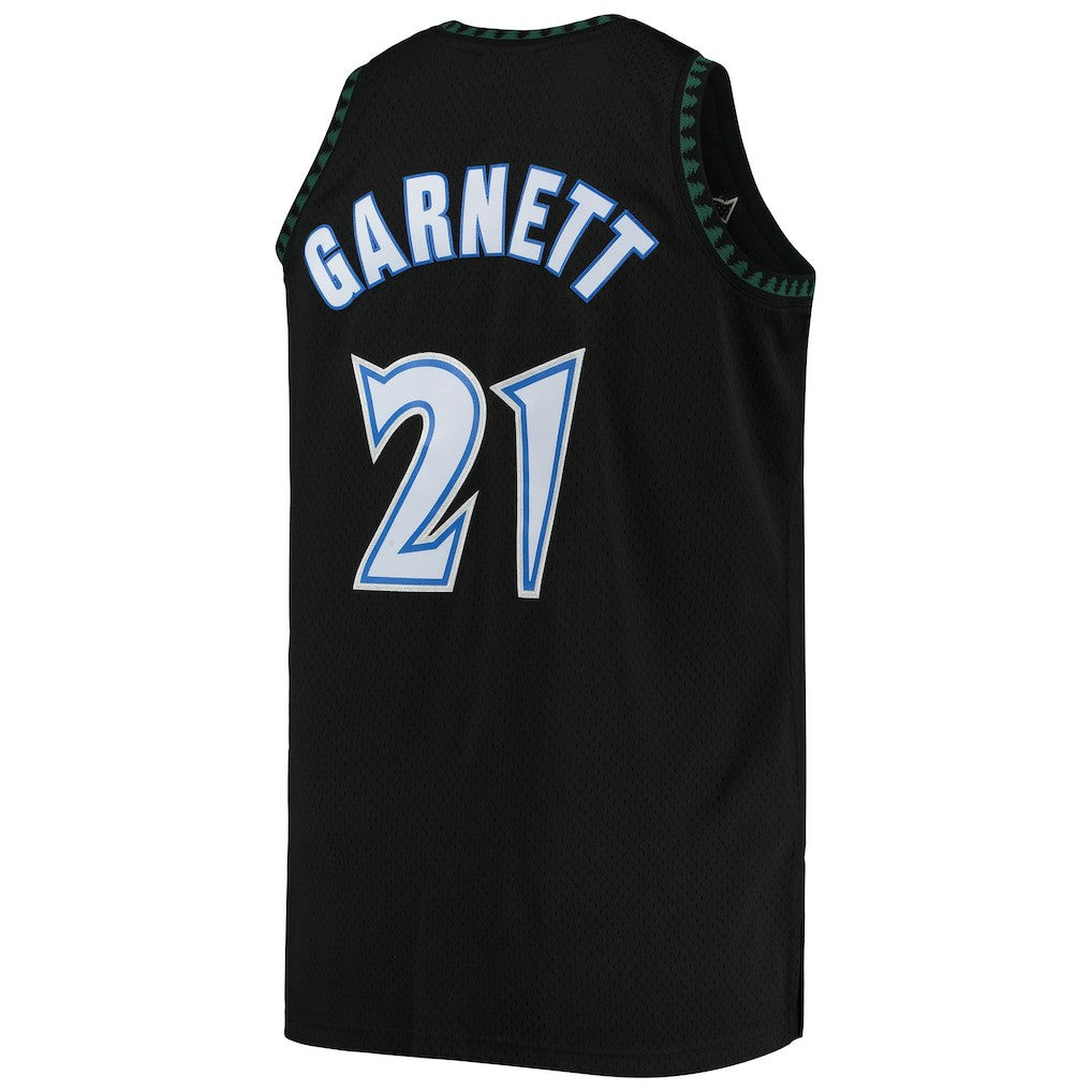 Kevin Garnett Minnesota Timberwolves 1997/98 Big & Tall Hardwood Classics Swingman Jersey Black | Mitchell & Ness Lifestyle