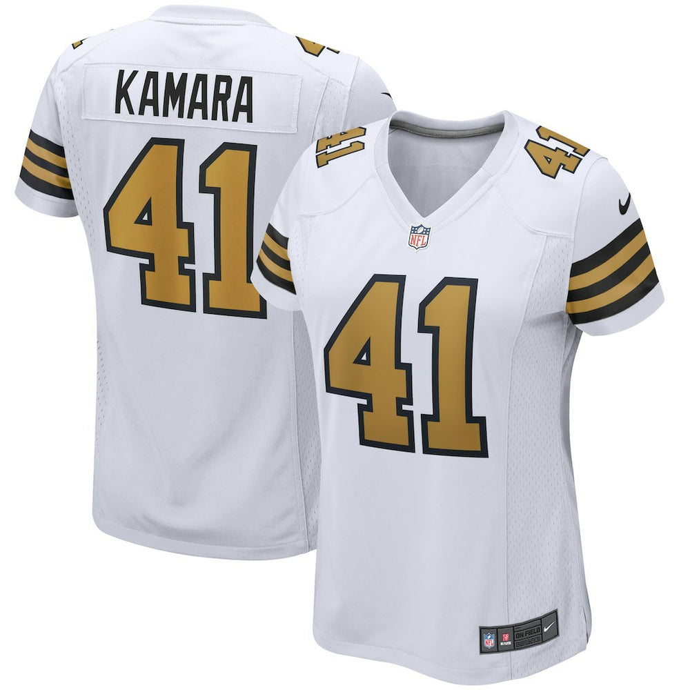 Nike Alvin Kamara New Orleans Saints Women's Alternate Game Player Jersey White