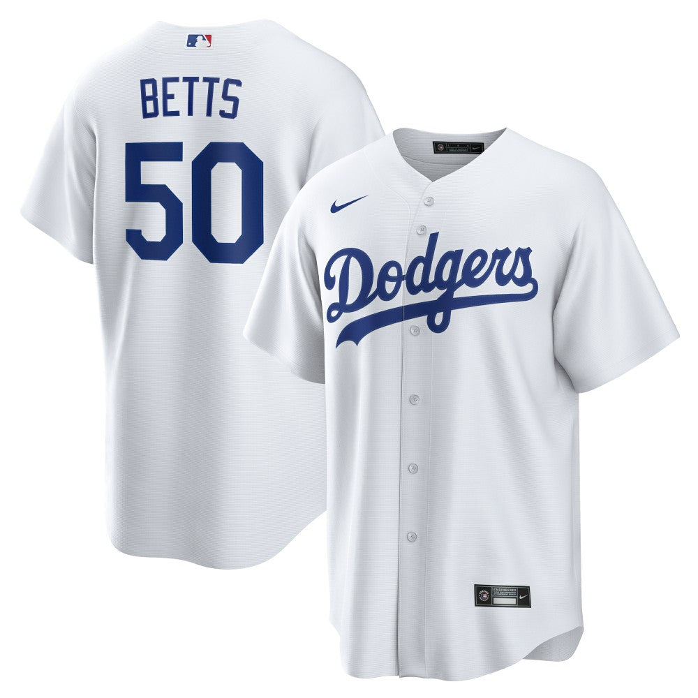 Mookie Betts Los Angeles Dodgers Nike Home Replica Player Name Jersey - White - Nike Lifestyle