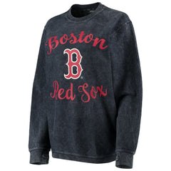 Boston Red Sox G-III 4Her by Carl Banks Women's Script Comfy Cord Pullover Sweatshirt - Navy - MLB Sale