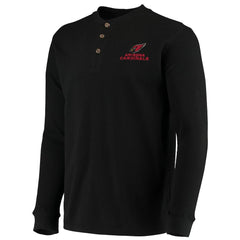 Arizona Cardinals Dunbrooke Logo Maverick Thermal Henley Long Sleeve T-Shirt Black