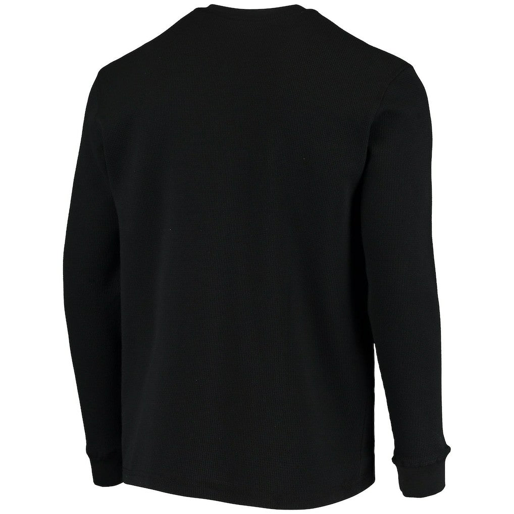 Cincinnati Bengals Dunbrooke Logo Maverick Thermal Henley Long Sleeve T-Shirt Black