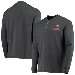 Tampa Bay Buccaneers Dunbrooke Logo Maverick Thermal Henley Long Sleeve T-Shirt Charcoal