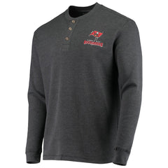 Tampa Bay Buccaneers Dunbrooke Logo Maverick Thermal Henley Long Sleeve T-Shirt Charcoal