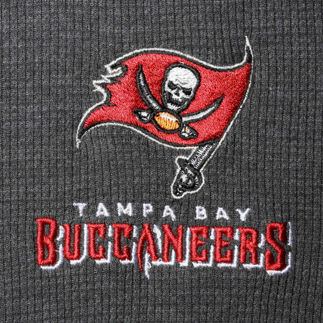 Tampa Bay Buccaneers Dunbrooke Logo Maverick Thermal Henley Long Sleeve T-Shirt Charcoal