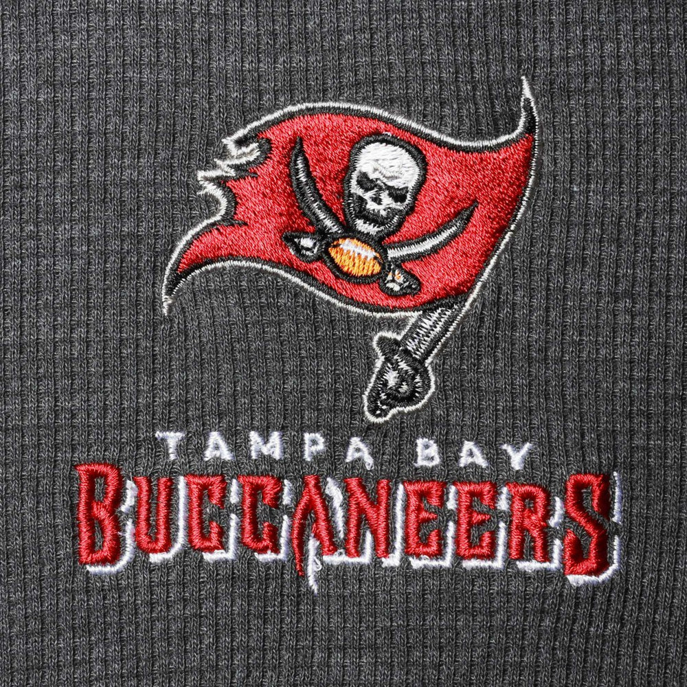 Tampa Bay Buccaneers Dunbrooke Logo Maverick Thermal Henley Long Sleeve T-Shirt Charcoal