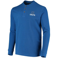 Indianapolis Colts Dunbrooke Logo Maverick Thermal Henley Long Sleeve T-Shirt Royal