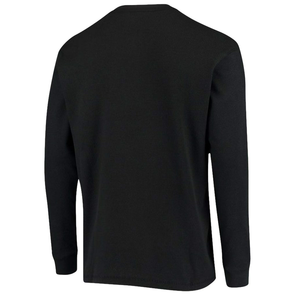 Carolina Panthers Dunbrooke Logo Maverick Thermal Henley Long Sleeve T-Shirt Black