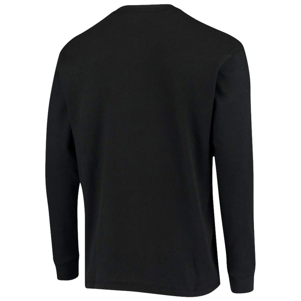 Carolina Panthers Dunbrooke Logo Maverick Thermal Henley Long Sleeve T-Shirt Black