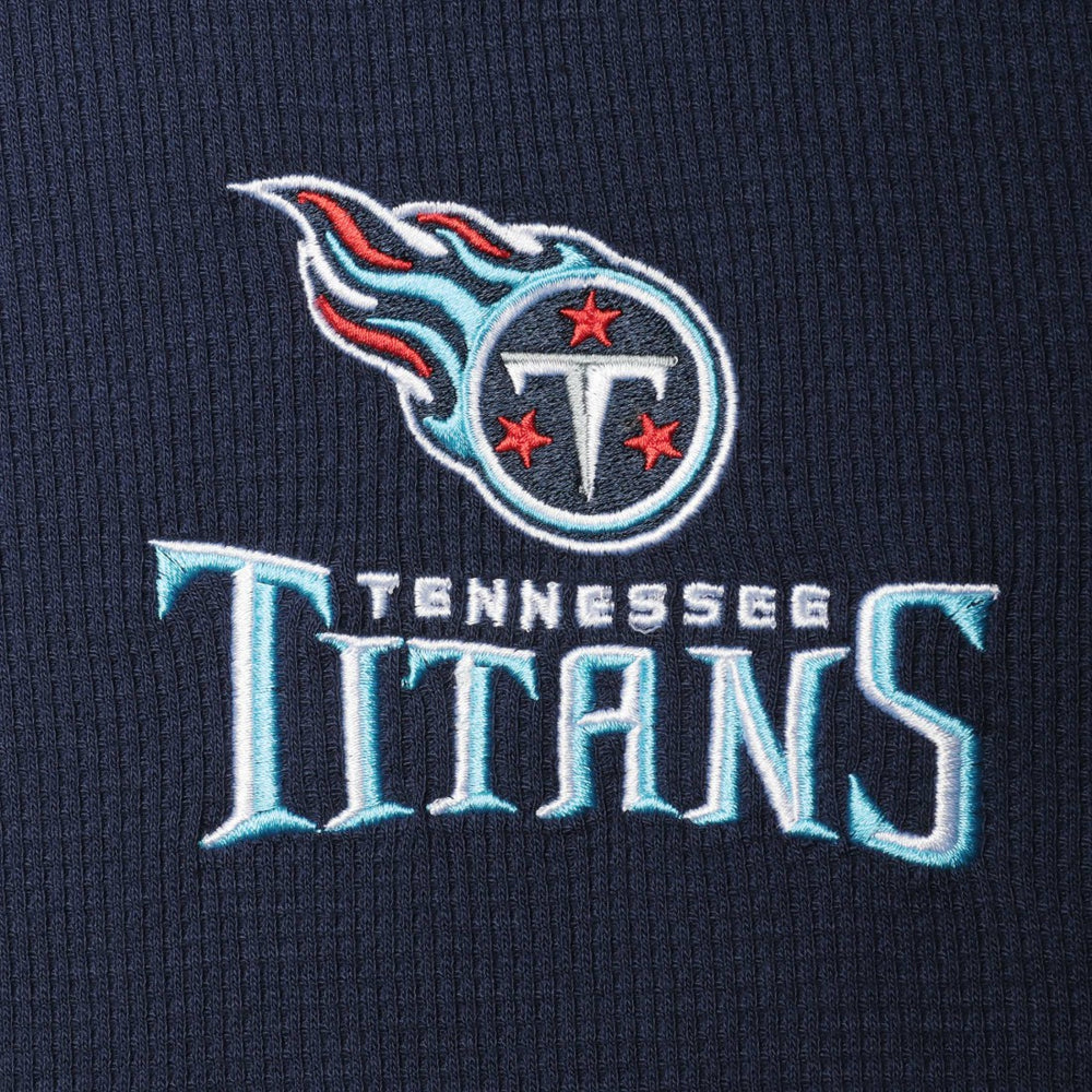 Tennessee Titans Dunbrooke Logo Maverick Thermal Henley Long Sleeve T-Shirt Navy