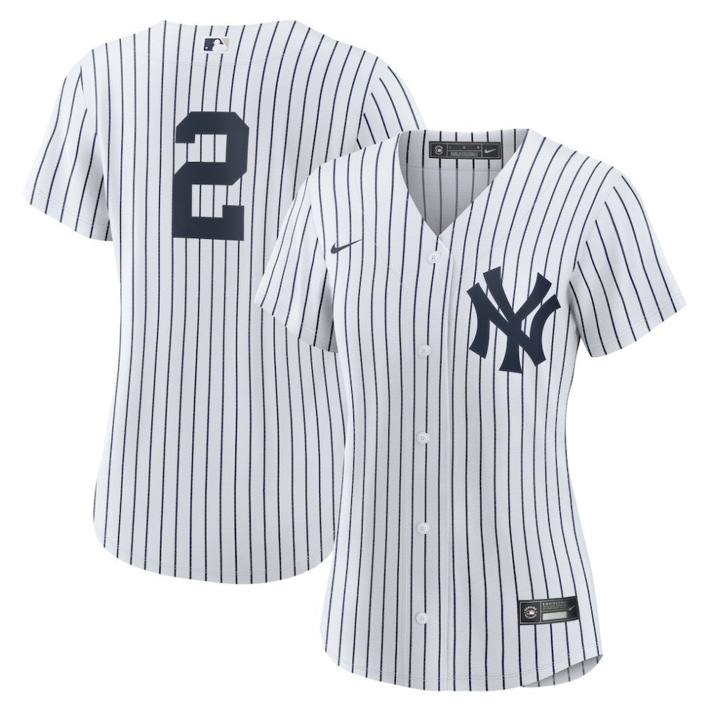 Derek Jeter New York Yankees Nike Women's Home Replica Player Jersey - White/Navy - Nike on Sale