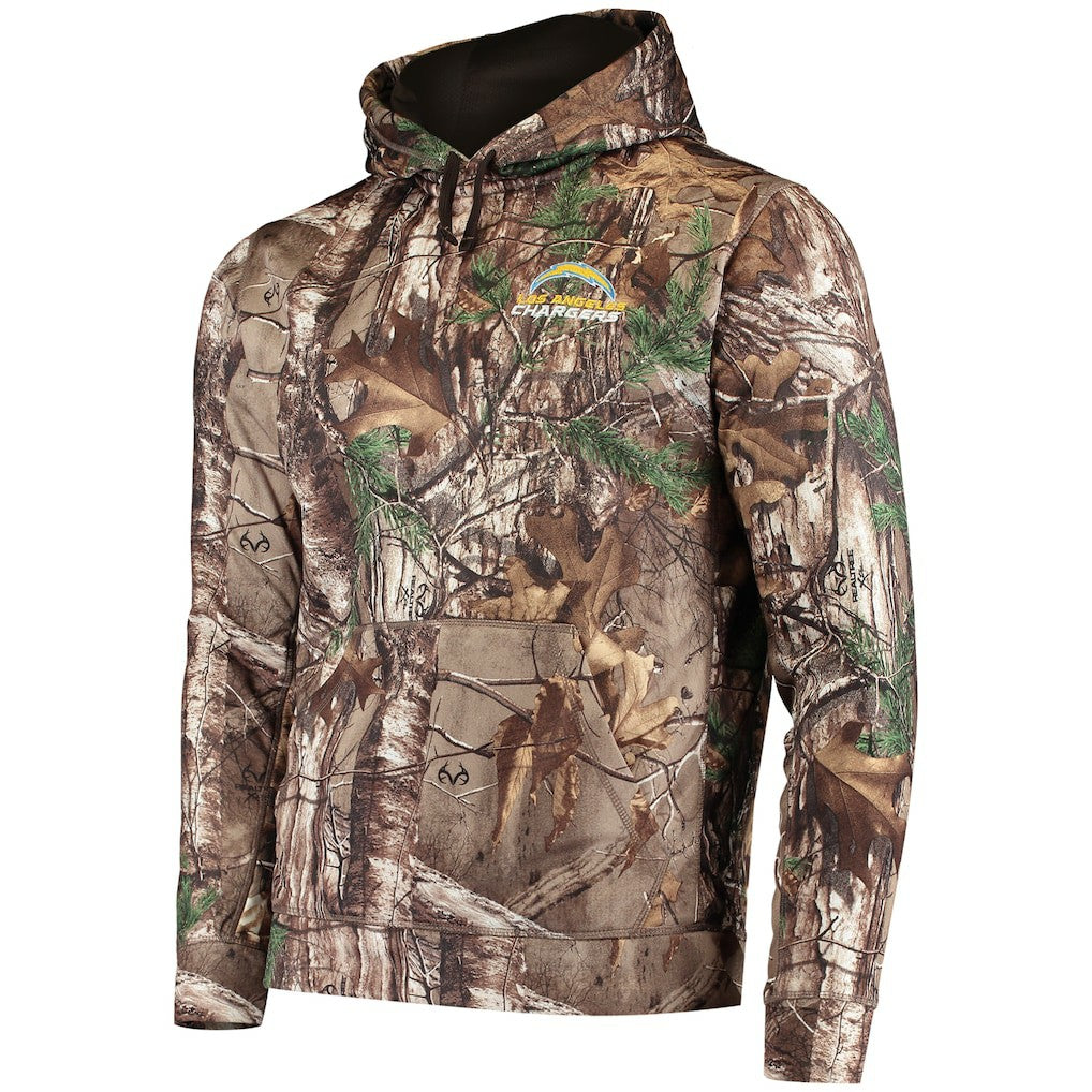 Los Angeles Chargers Dunbrooke Circle Champion Tech Fleece Pullover Hoodie Realtree Camo