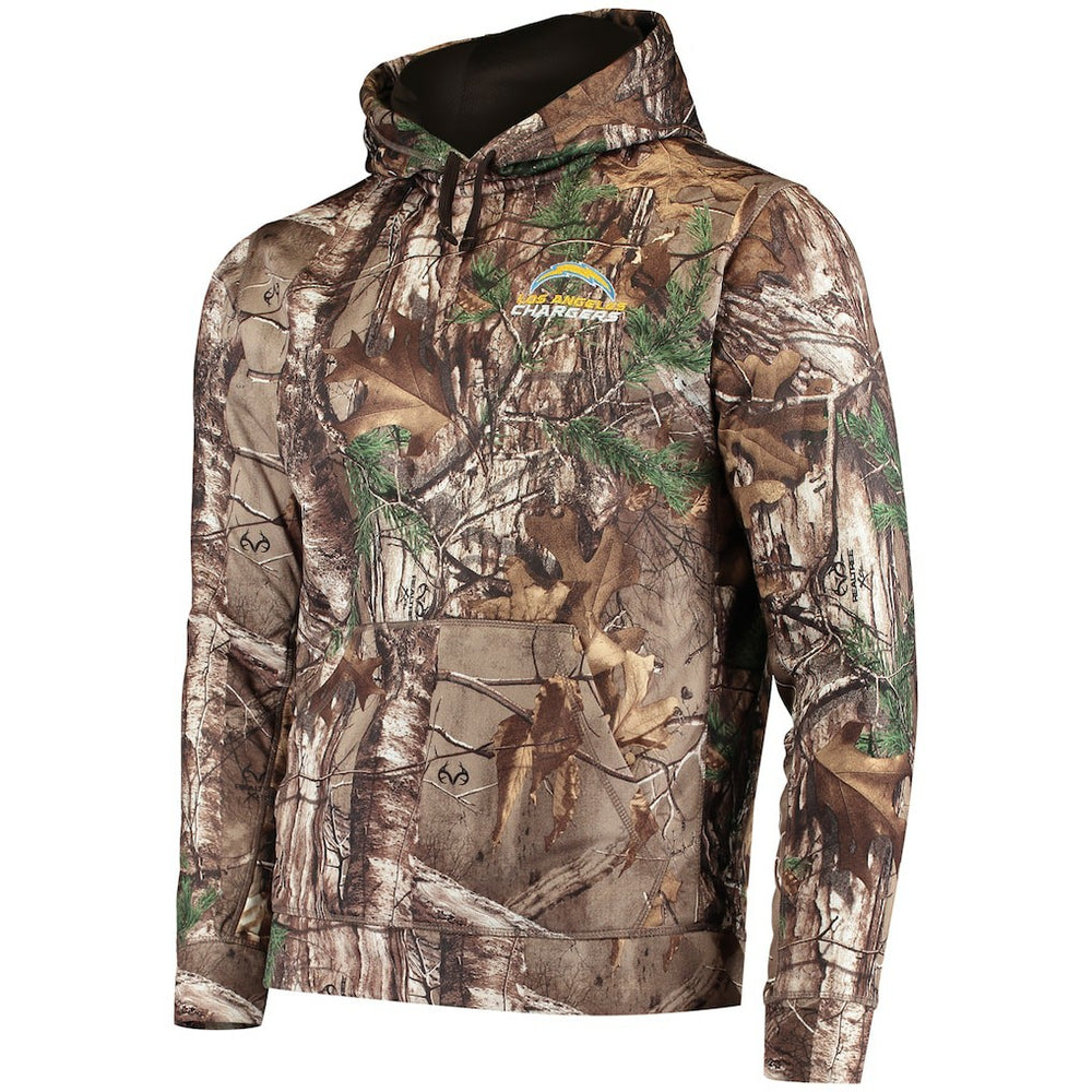 Los Angeles Chargers Dunbrooke Circle Champion Tech Fleece Pullover Hoodie Realtree Camo