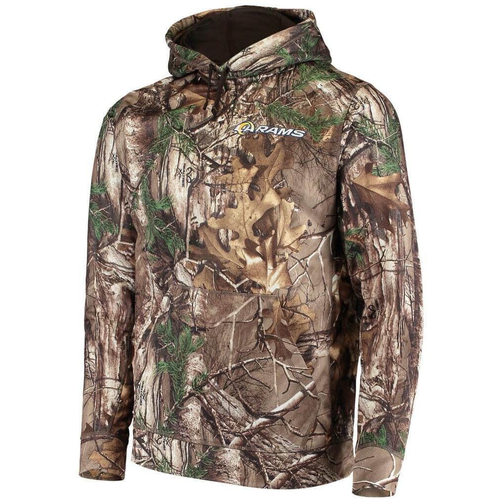 Los Angeles Rams Dunbrooke Circle Champion Tech Fleece Pullover Hoodie Realtree Camo